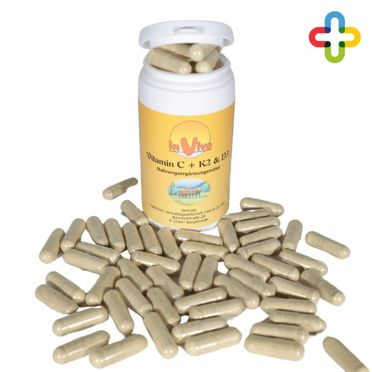 In Vivo Vitamin C + K2 & D3 60 Kapseln