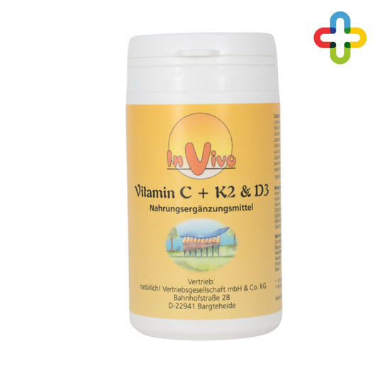 In Vivo Vitamin C + K2 & D3 60 Kapseln